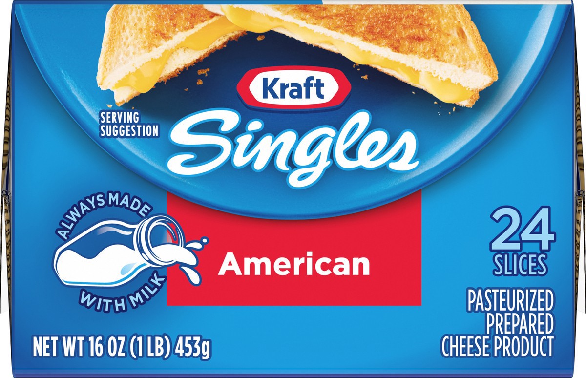 slide 2 of 9, Kraft Cheese Slices, American, 24 ct