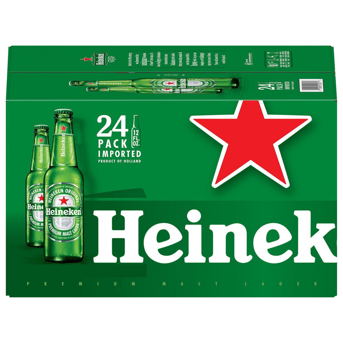 slide 31 of 31, Heineken Original Lager Beer, 24 Pack, 12 fl oz Bottles, 12 oz