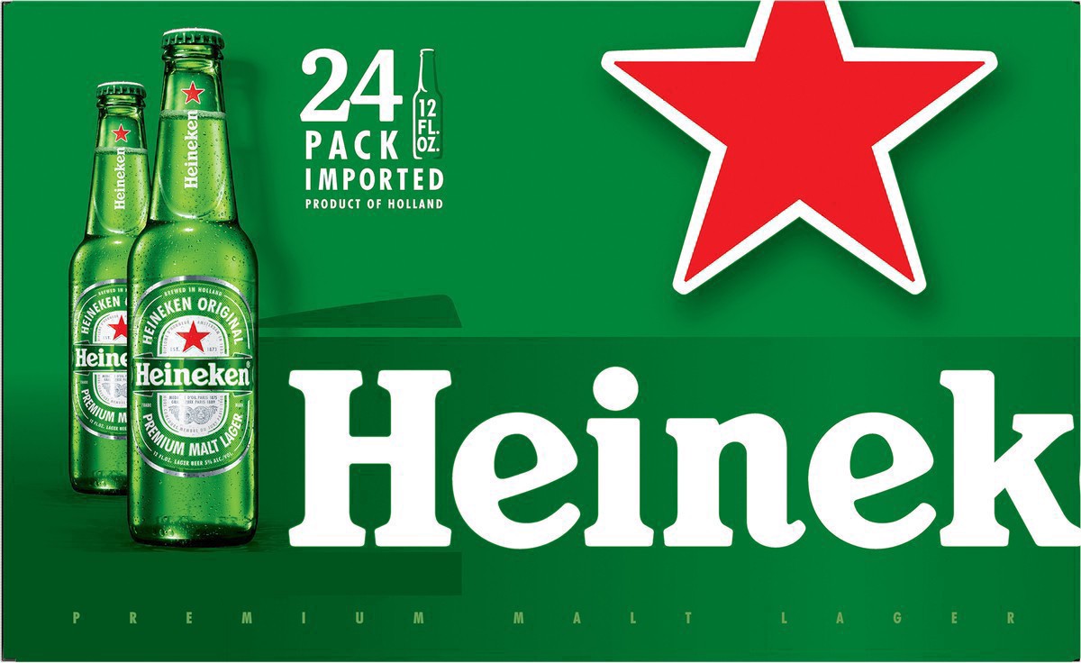 slide 29 of 31, Heineken Original Lager Beer, 24 Pack, 12 fl oz Bottles, 12 oz