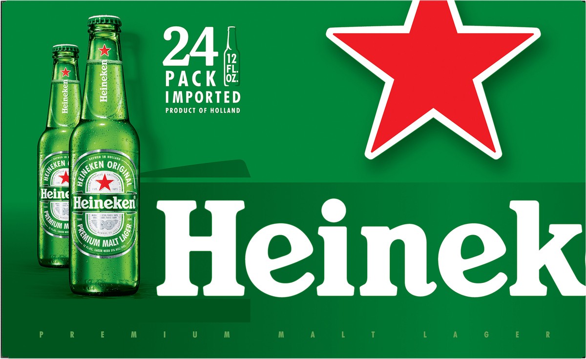 slide 1 of 31, Heineken 24 Pack Original Beer 24 - 12 fl oz Bottles, 24 ct