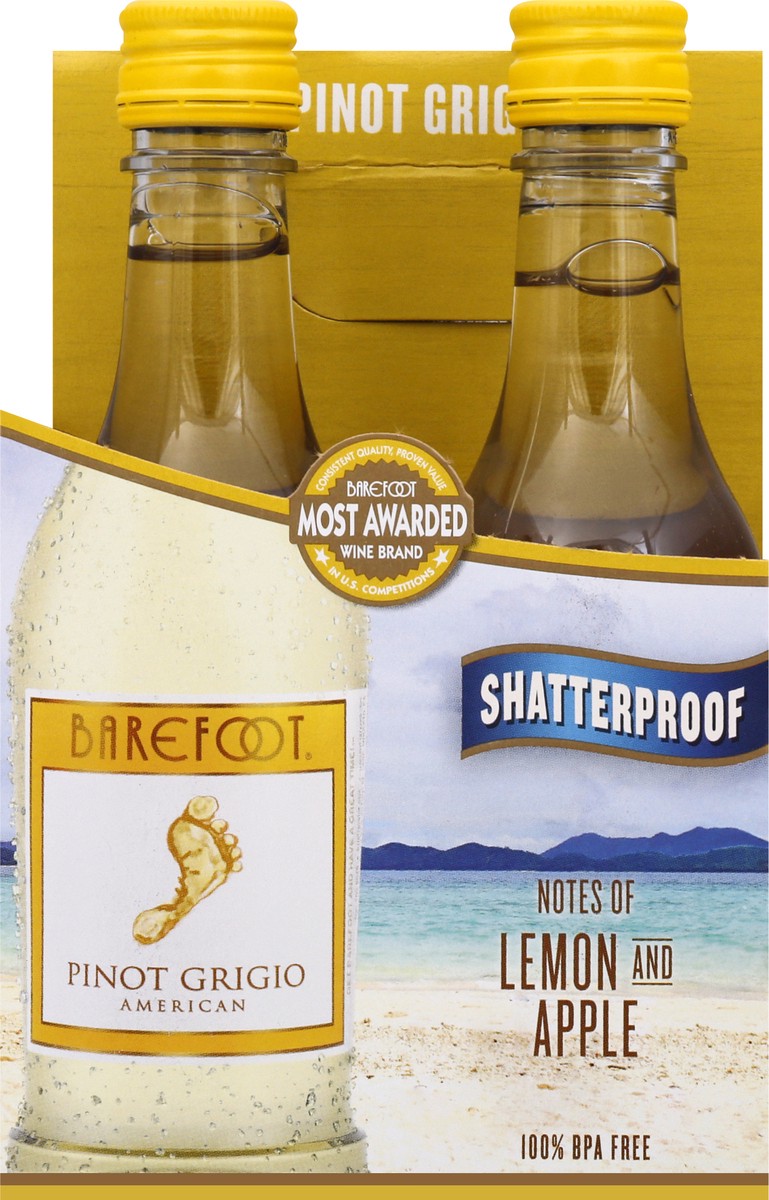 slide 2 of 9, Barefoot White Wine, 187 ml