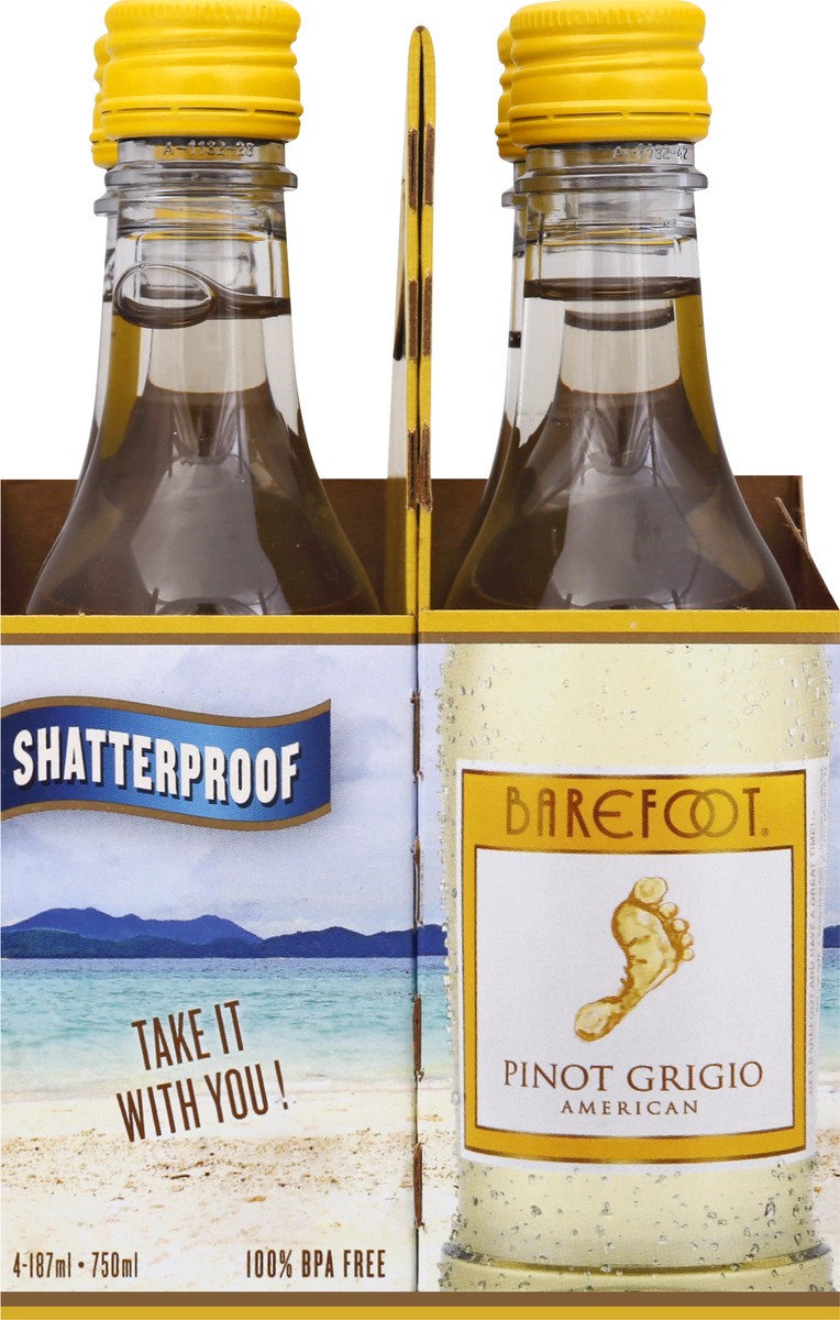 slide 5 of 9, Barefoot White Wine, 187 ml