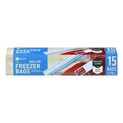 SE Grocers Resealable Freezer Bags Gallon - 15 CT