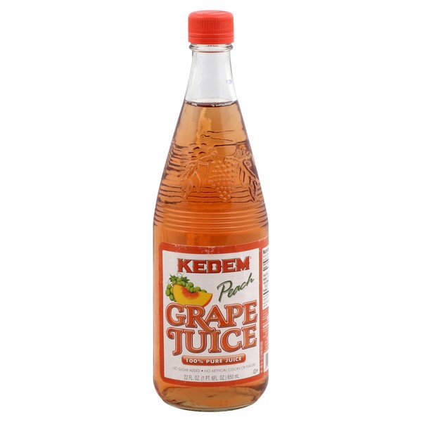 slide 1 of 1, Kedem Peach Grape Juice - 22 oz, 22 oz