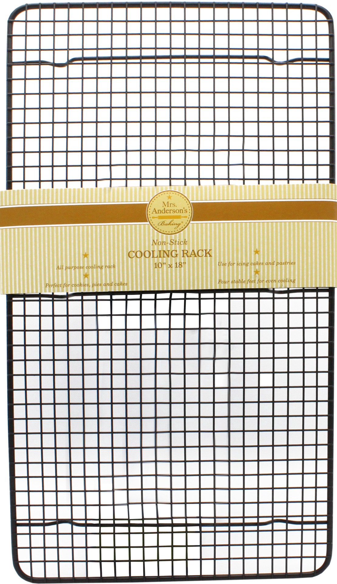 slide 1 of 1, Mrs. Anderson's Non-Stick Cooling Rack, 10 x 18 