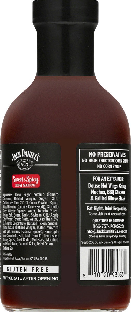 slide 6 of 9, Jack Daniel's Sweet & Spicy BBQ Sauce 19.5 oz, 19.5 oz
