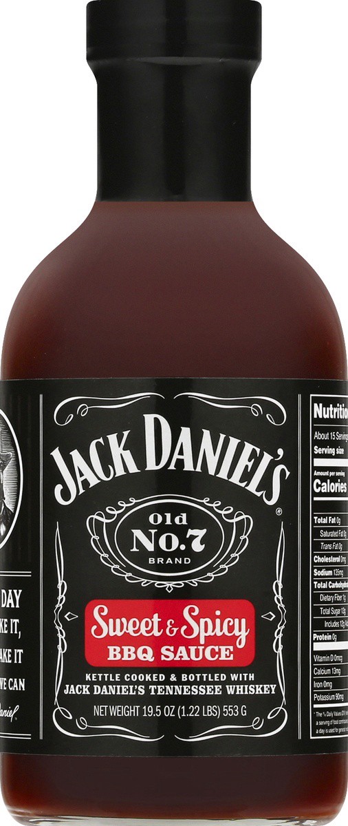 slide 7 of 9, Jack Daniel's Sweet & Spicy BBQ Sauce 19.5 oz, 19.5 oz