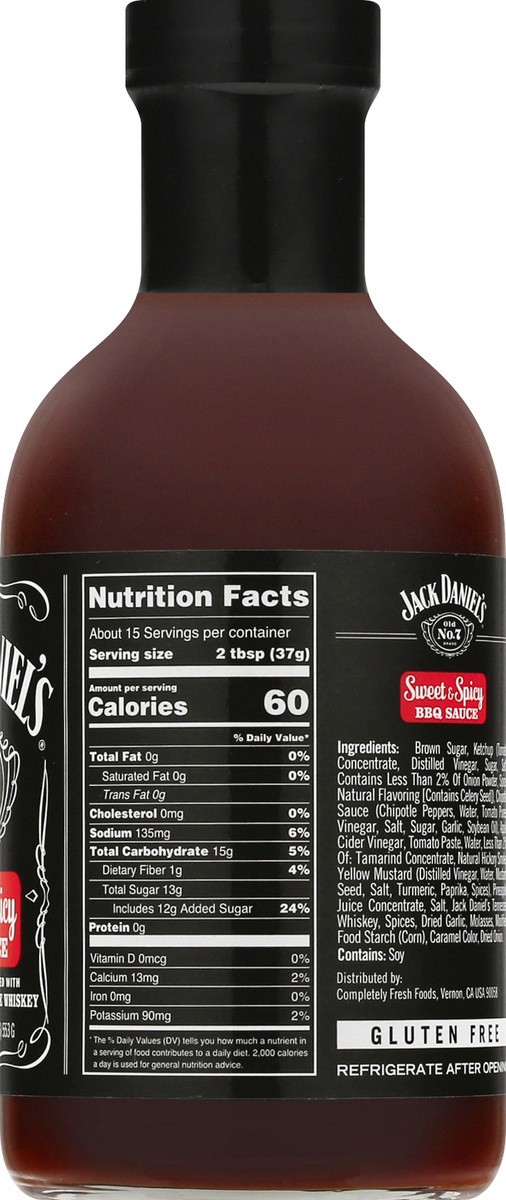 slide 2 of 9, Jack Daniel's Sweet & Spicy BBQ Sauce 19.5 oz, 19.5 oz