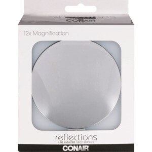 slide 1 of 1, Conair 12X Mag Led Dome Mirror - Chrome, 1 ct