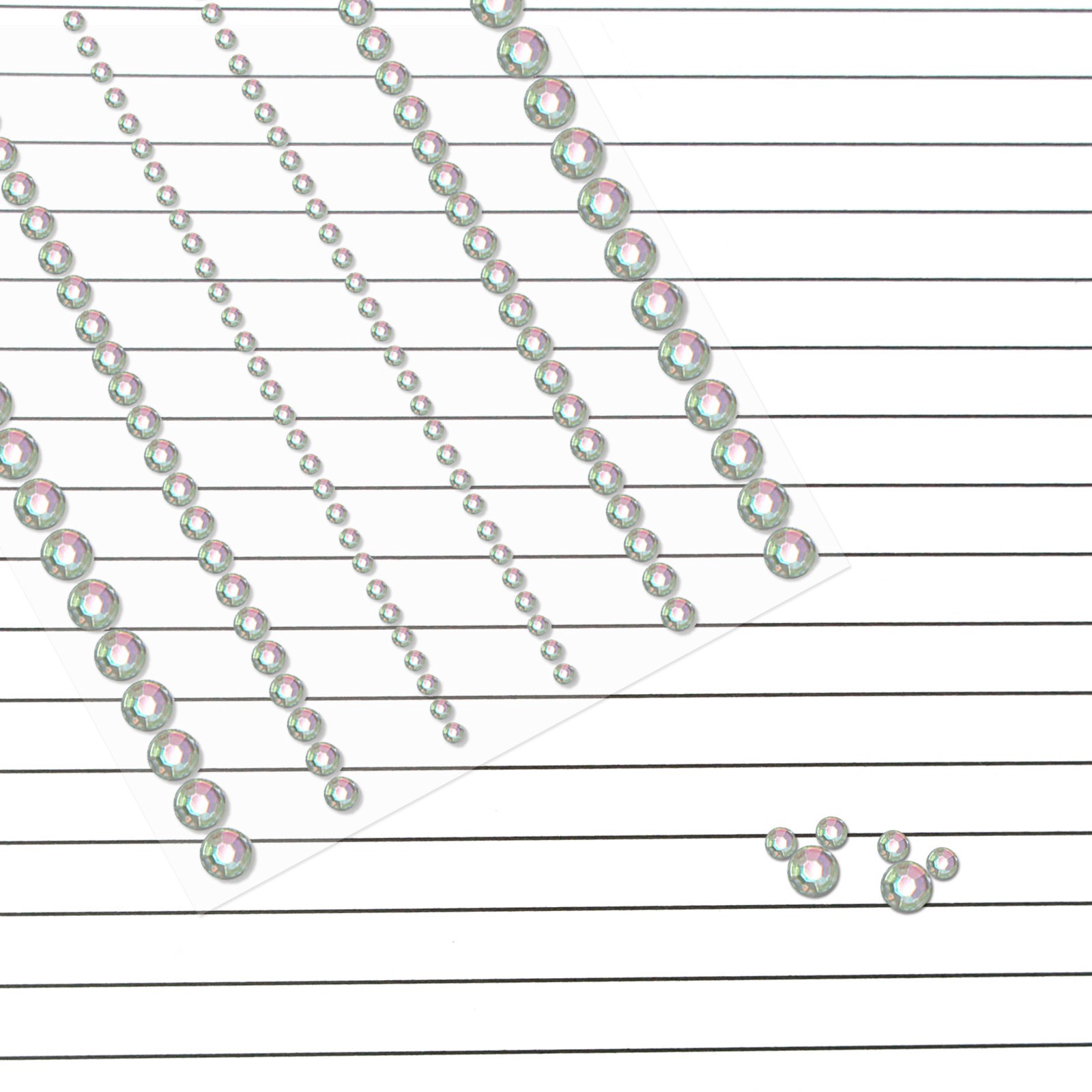 slide 4 of 4, Clear Iridescent Gem Strip Bling Stickers By Recollections, 3.8 in x 4.3 in