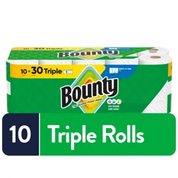 Bounty Paper Towels Select-A-Size White, 10 Triple Rolls, 123 Sheets Per Roll
