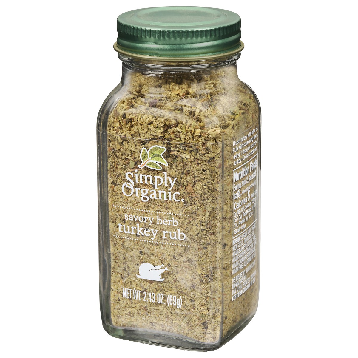 slide 2 of 9, Simply Organic Savory Herb Turkey Rub 2.43 oz, 2.43 oz