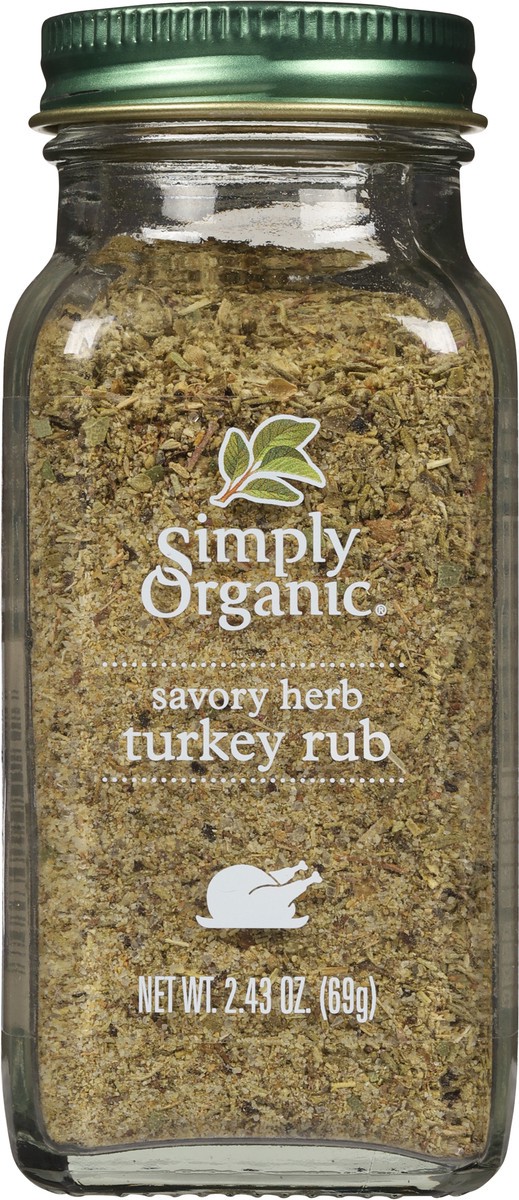 slide 9 of 9, Simply Organic Savory Herb Turkey Rub 2.43 oz, 2.43 oz