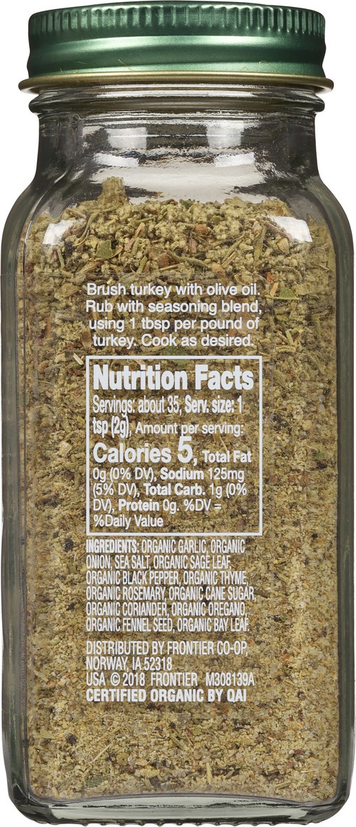 slide 8 of 9, Simply Organic Savory Herb Turkey Rub 2.43 oz, 2.43 oz