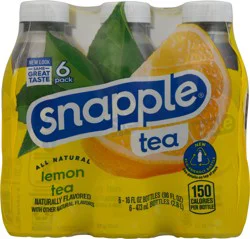 Snapple 6 Pack Lemon Tea 6 - 16 fl oz Bottles