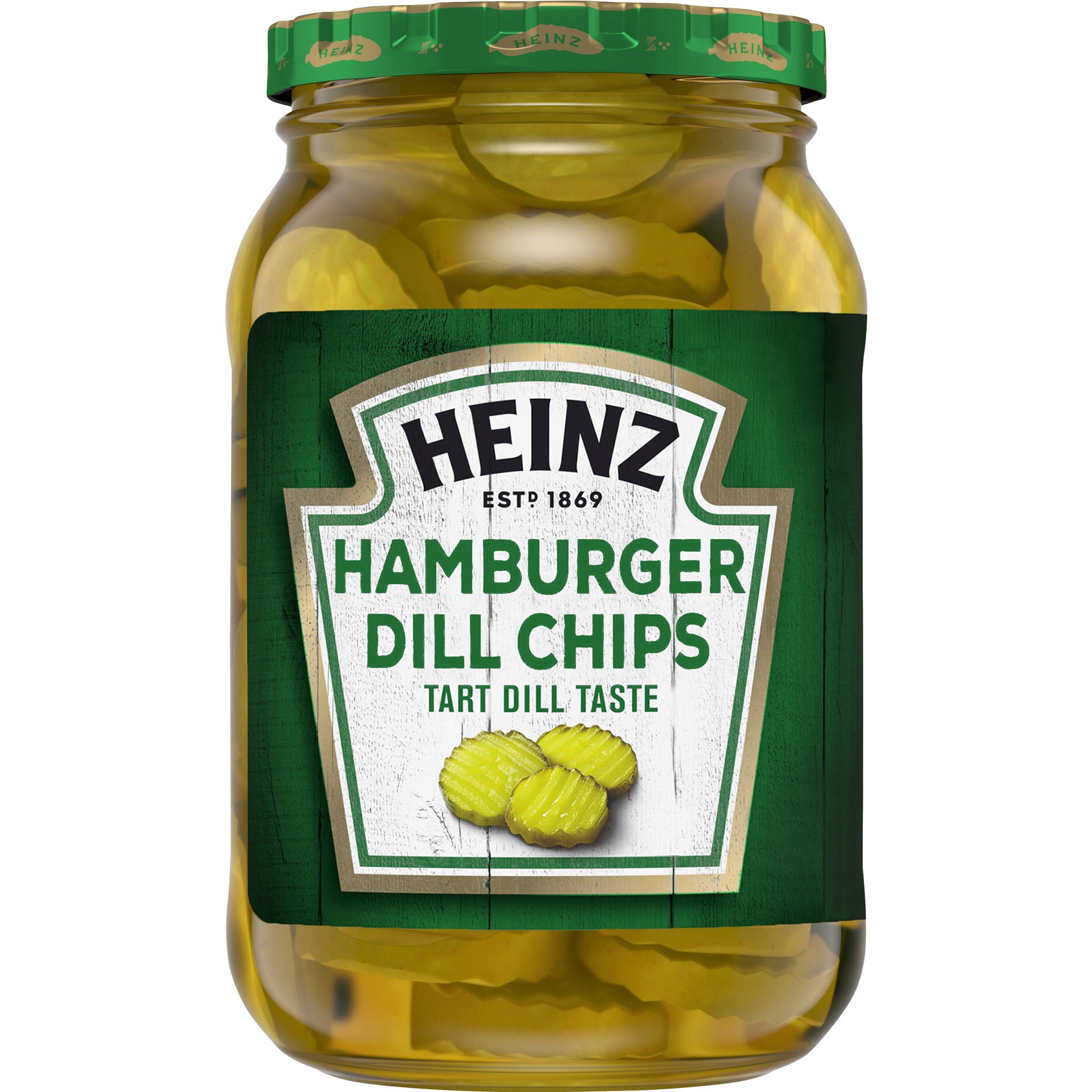 slide 1 of 5, Heinz Hamburger Dill Pickle Chips, 16 fl oz Jar, 16 fl oz