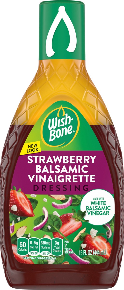 slide 1 of 5, Wish-Bone Strawberry Balsamic Vinaigrette Dressing 15 oz, 15 oz