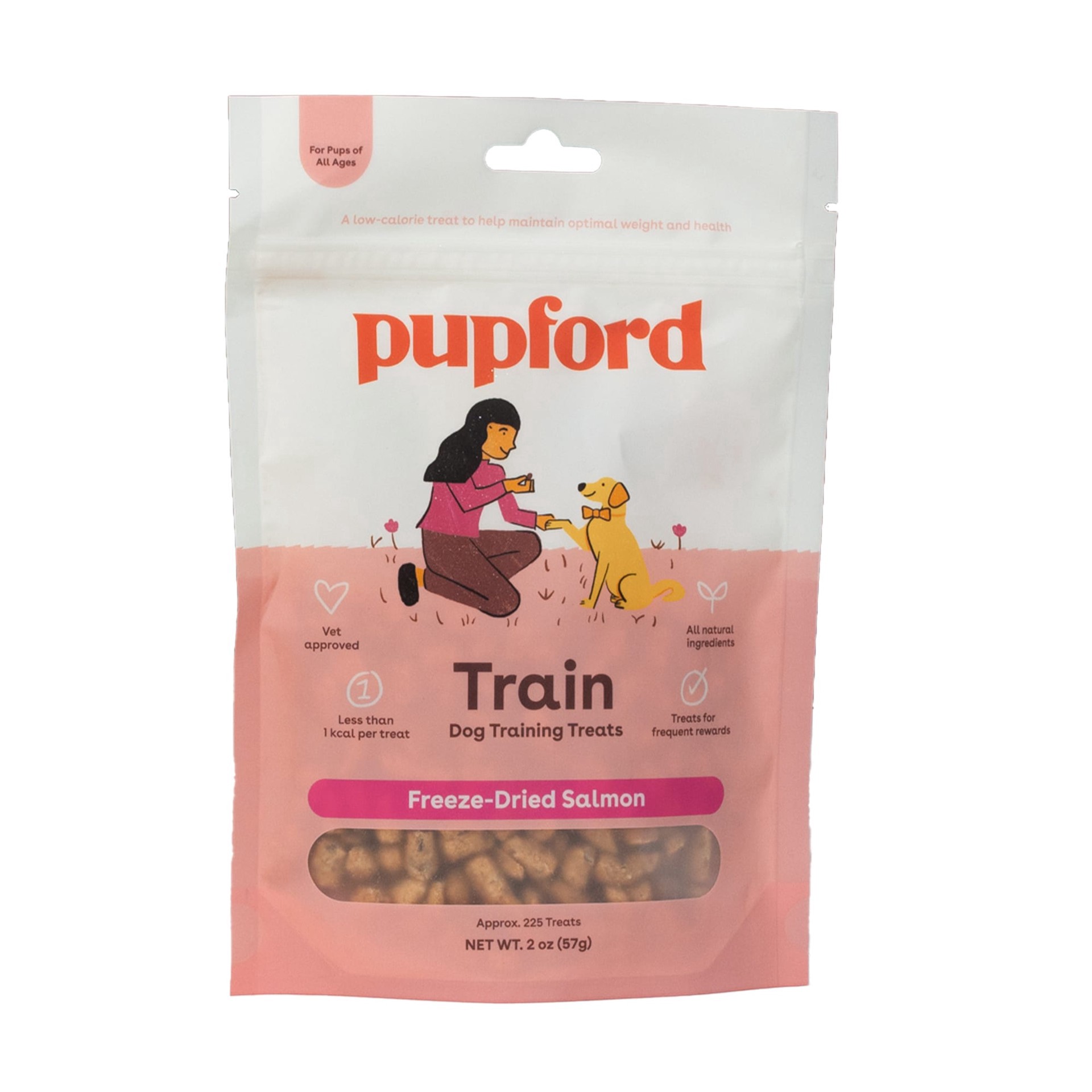 slide 1 of 1, Pupford Simple Ingredient, Low Calorie Salmon Freeze Dried Dog Training Treat, 2 oz., 2 oz