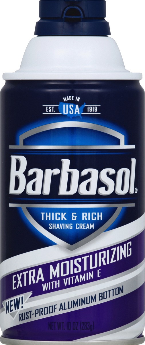 slide 2 of 2, Barbasol Thick & Rich Shaving Cream Extra Moisturizing with Vitamin E, 10 oz