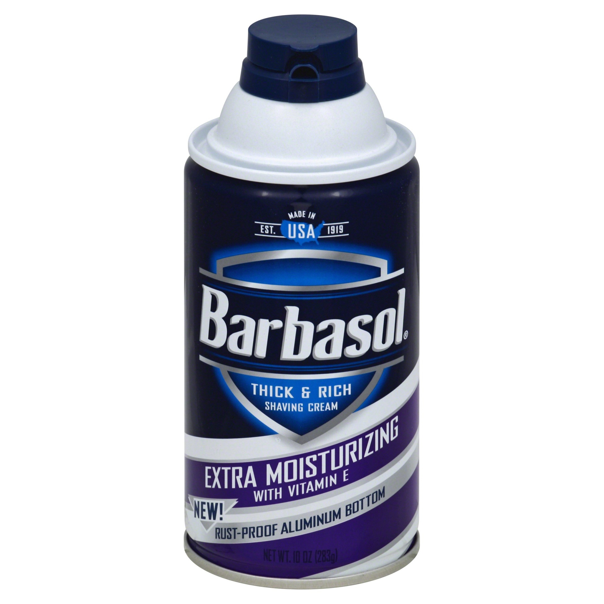 slide 1 of 2, Barbasol Thick & Rich Shaving Cream Extra Moisturizing with Vitamin E, 10 oz