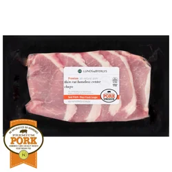 Lunds & Byerlys Duroc Premium All-Natural Pork Boneless Thin Cut Center Chops