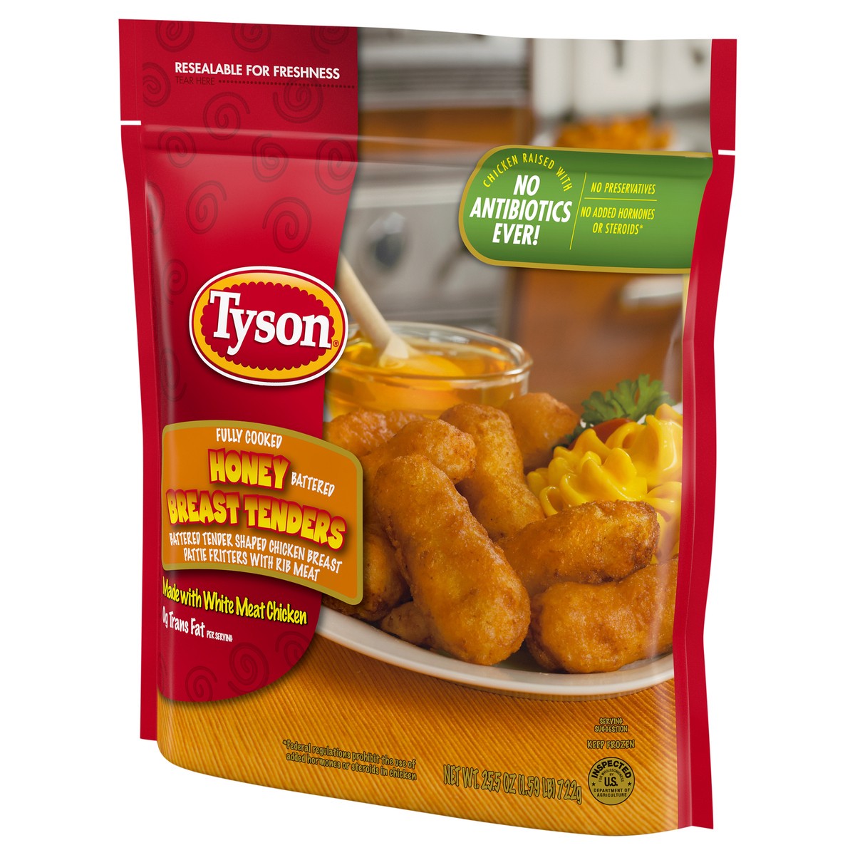 slide 6 of 6, Tyson Fully Cooked Honey Battered Breast Tenders, 25.5 oz. (Frozen), 25.5 oz