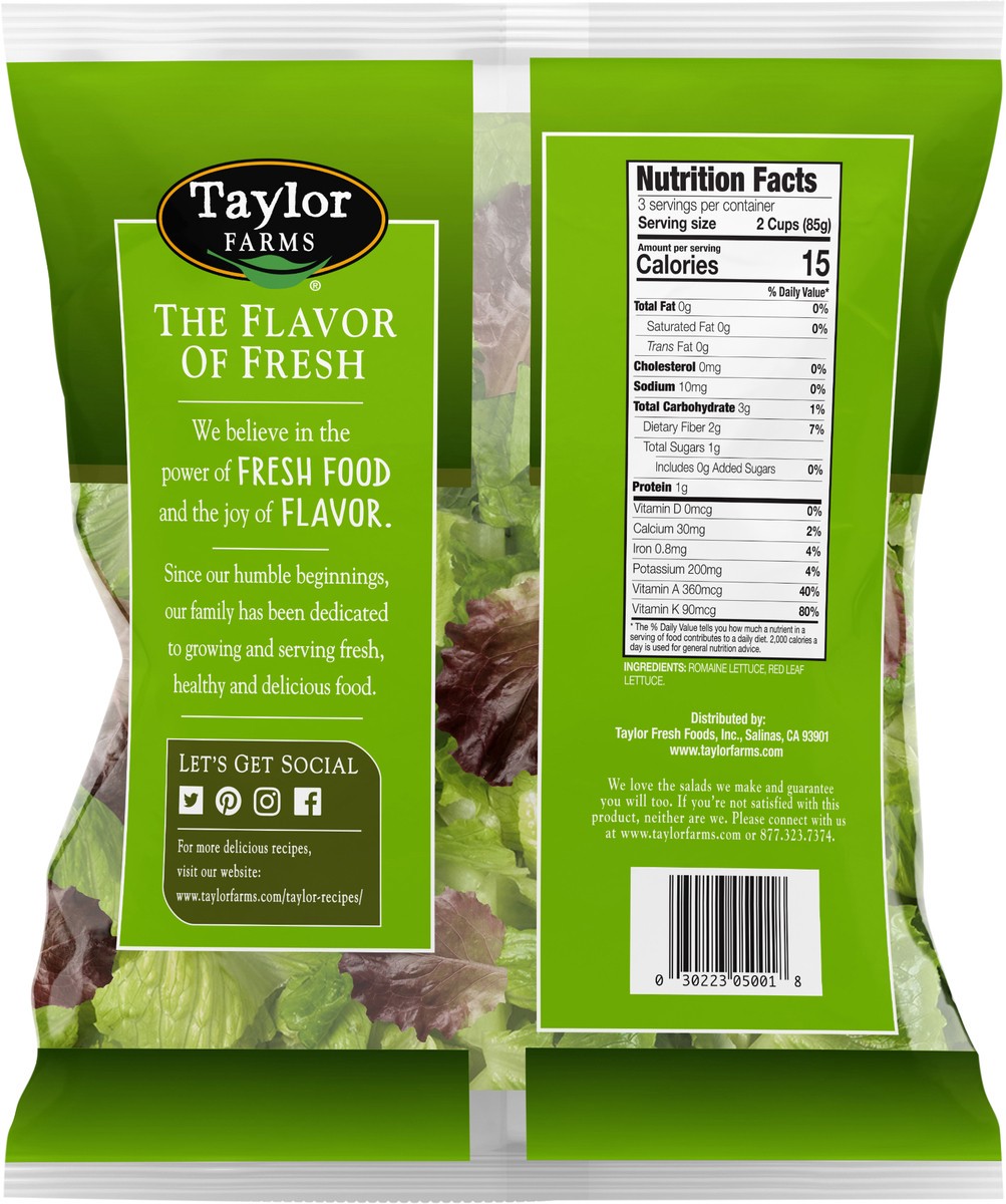 slide 6 of 6, Taylor Farms Leafy Romaine 9oz, 9 oz