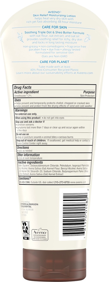 slide 4 of 7, Aveeno Skin Relief Moisturizing Lotion for Sensitive Skin, 8 oz