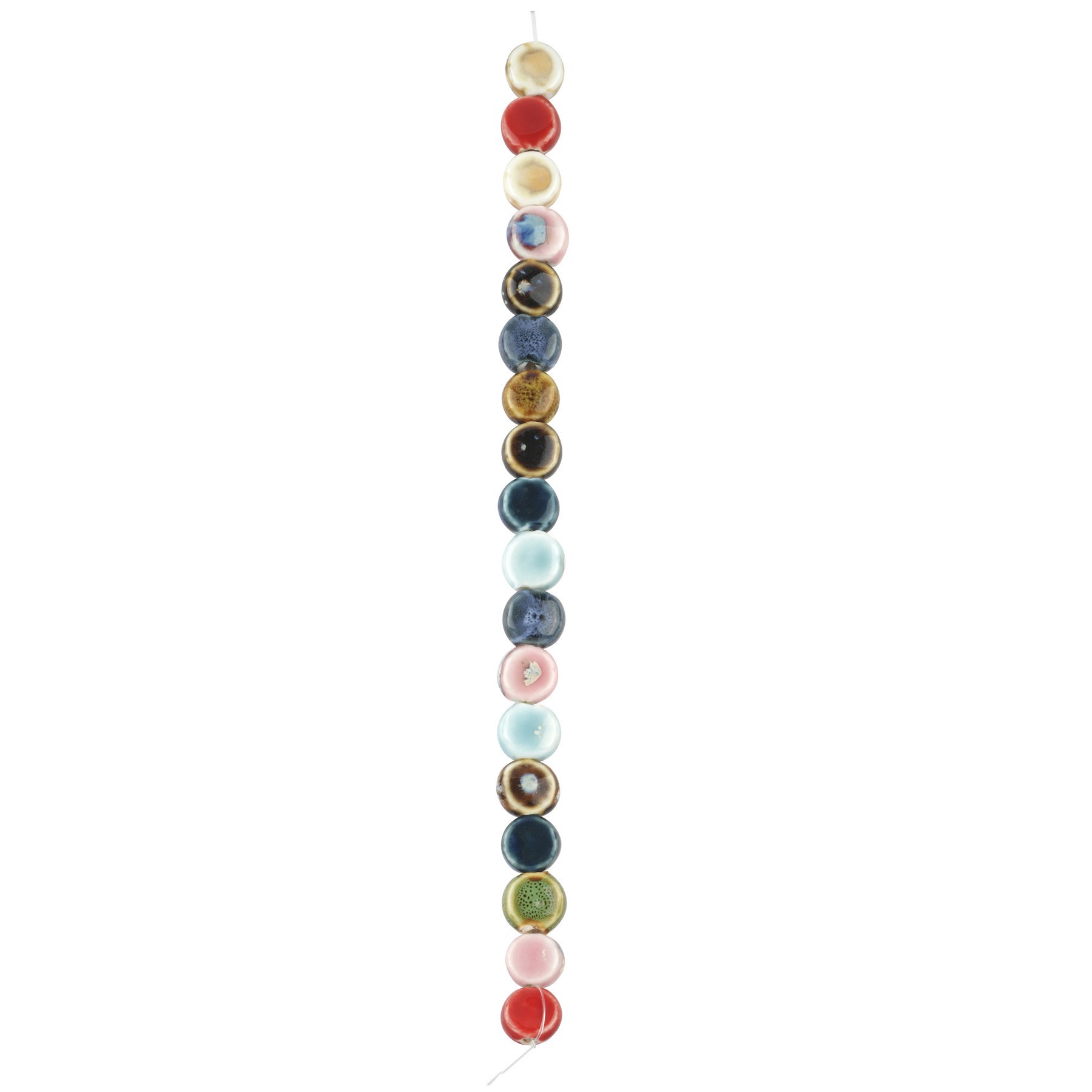 slide 2 of 3, Multicolor Ceramic Coin Beads, 10.5mm By Bead Landing, 10.5mm