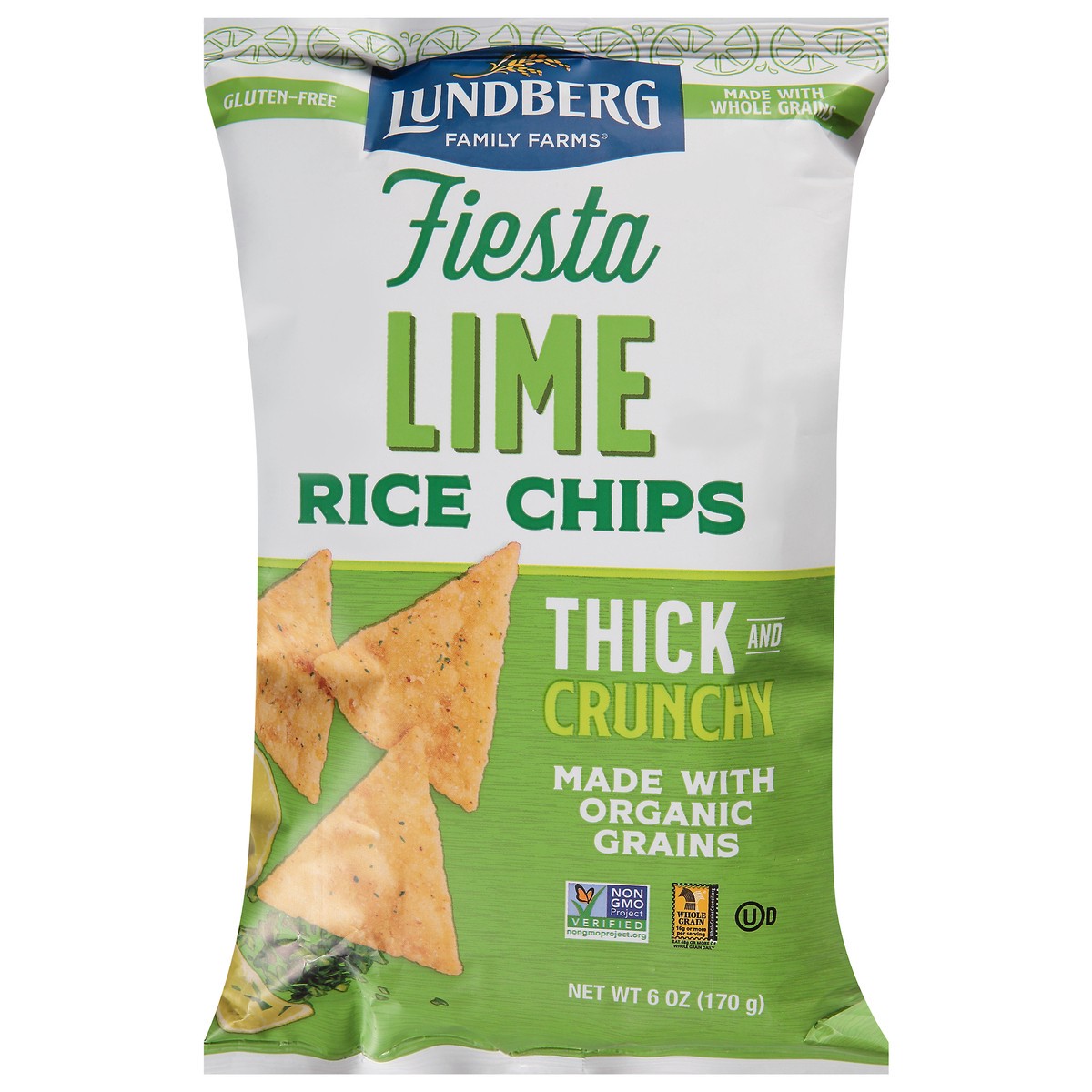 slide 1 of 9, Lundberg Family Farms Fiesta Lime Rice Chips 6 oz, 6 oz