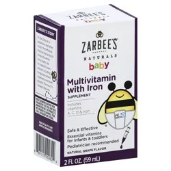 Zarbee's Naturals Baby Grape Multivitamin with Iron