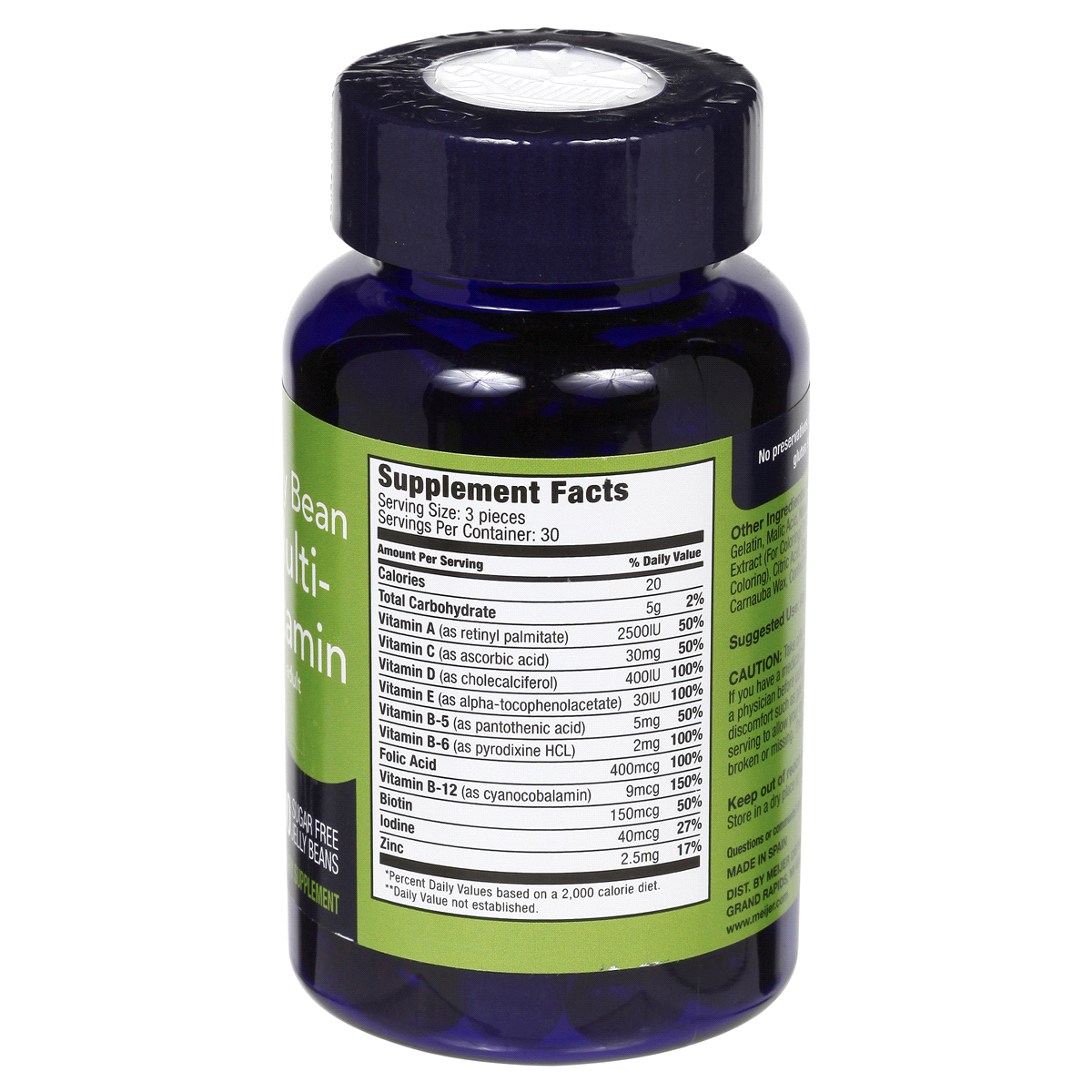 Meijer Jelly Bean MultiVitamin Adult, SugarFree 90 ct Shipt