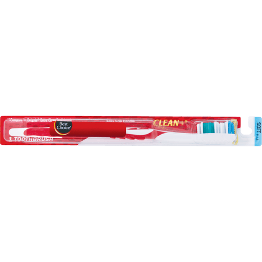 slide 1 of 1, Best Choice Clean Plus Soft Tip Toothbrush, 1 ct