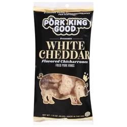 Pork King Good White Cheddar Flavored Fried Pork Rinds 1.75 oz