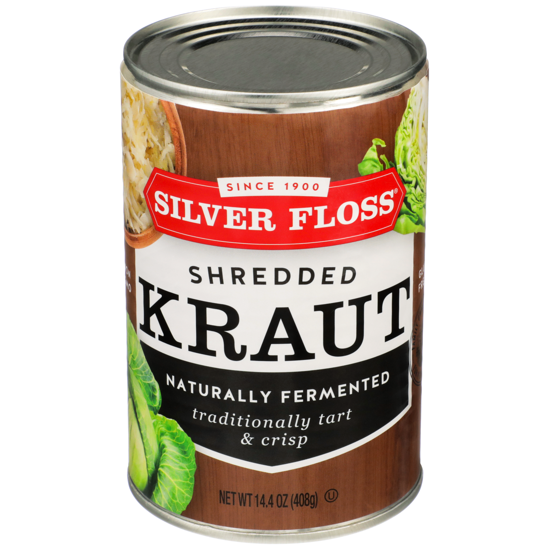 slide 1 of 3, Silver Floss Shredded Sauerkraut, 14.4 oz