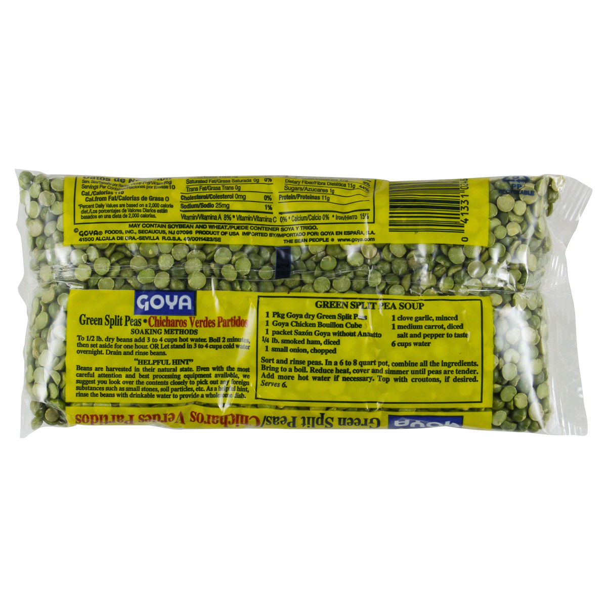 slide 2 of 2, Goya Green Split Peas, 16 oz