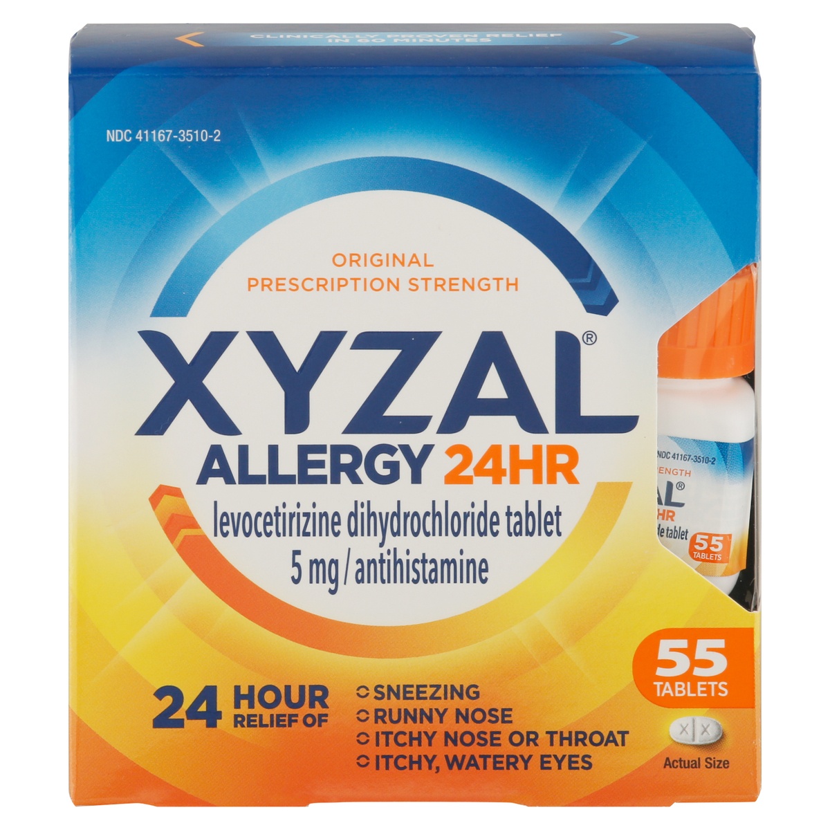 slide 1 of 1, Xyzal¨ Allergy Relief Tablets - Levocetirizine Dihydrochloride - 55ct, 55 ct