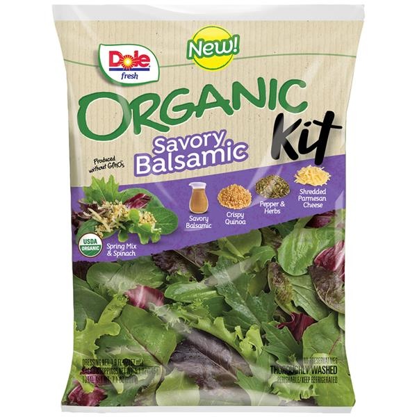 slide 1 of 1, Dole Organic Savory Balsamic Salad Kit, 7.1 oz