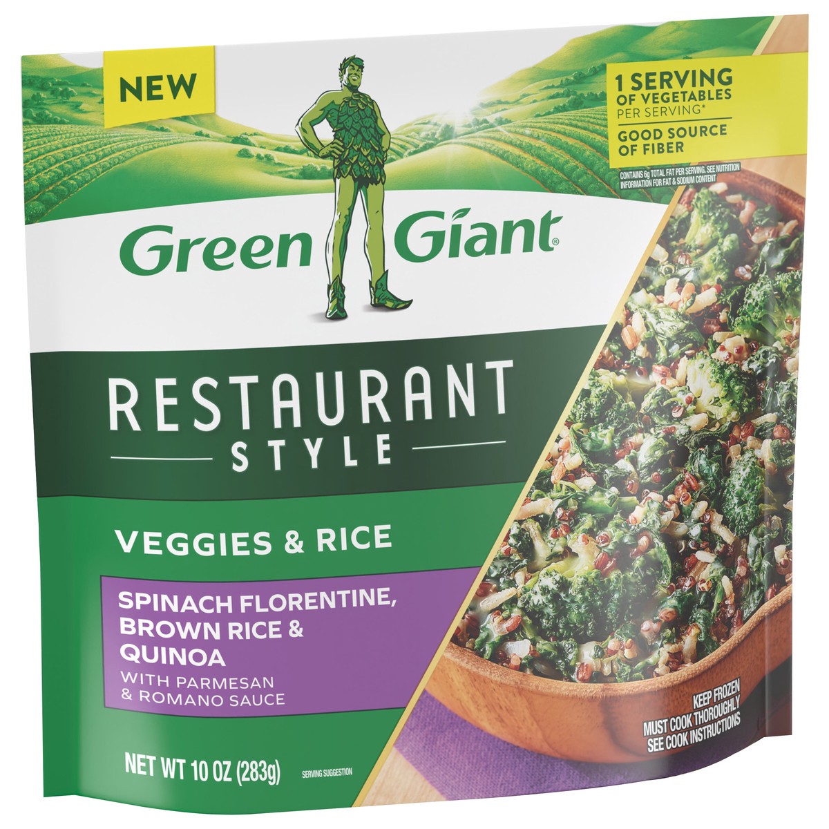 slide 2 of 9, Green Giant Restaurant Style Spinach Florentine Brown Rice & Quinoa (Frozen), 10 oz, 10 oz