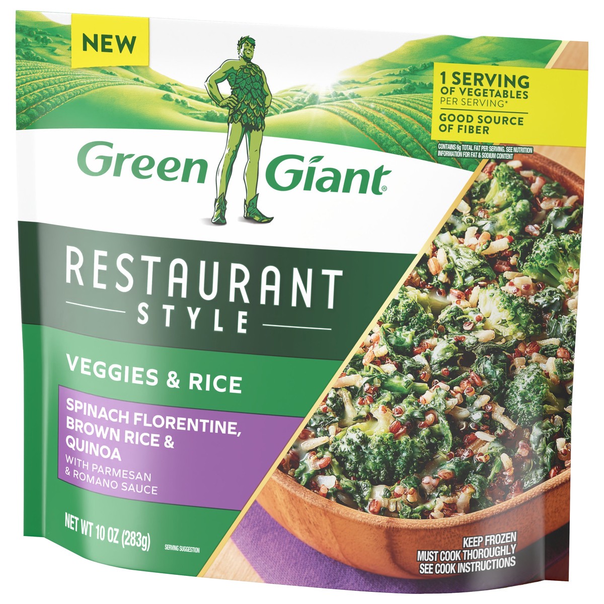 slide 5 of 9, Green Giant Restaurant Style Spinach Florentine Brown Rice & Quinoa (Frozen), 10 oz, 10 oz