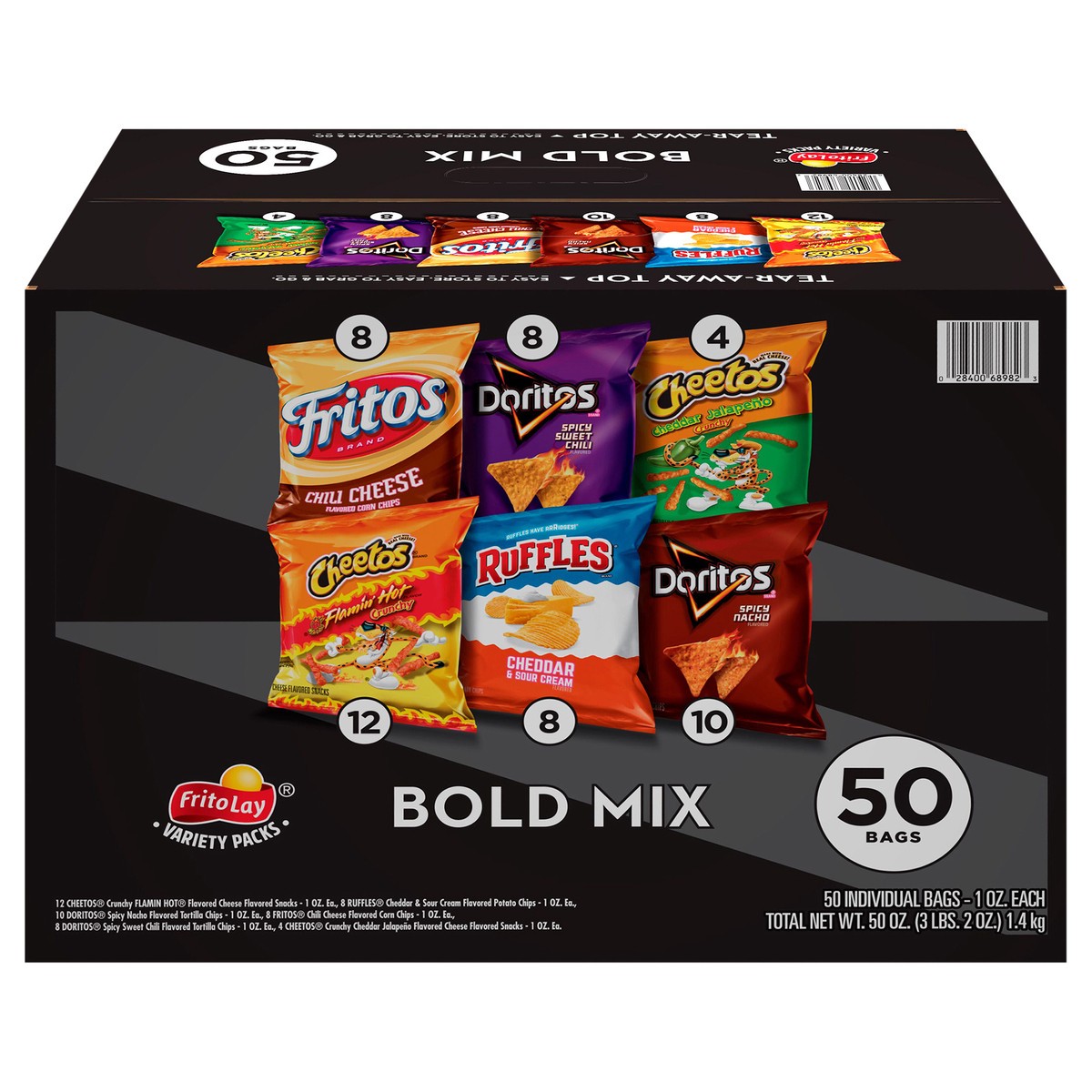slide 9 of 13, Frito-Lay Bold Mix, Variety Packs, 50 ct