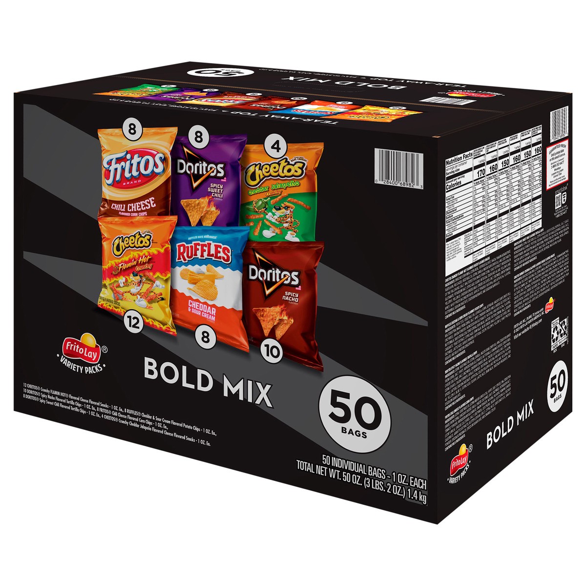slide 10 of 13, Frito-Lay Bold Mix, Variety Packs, 50 ct