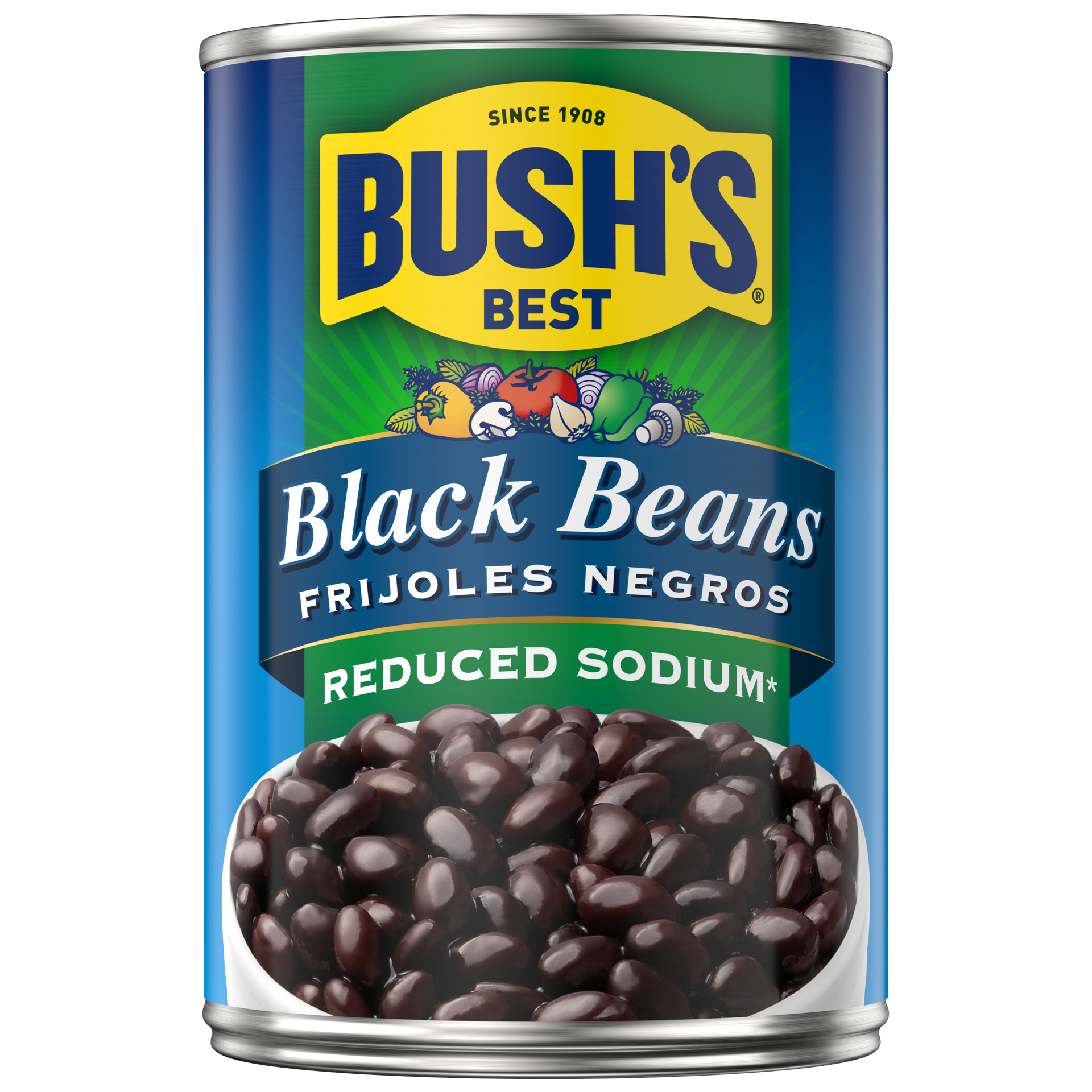 slide 1 of 9, Bush's Reduced Sodium Black Beans - 15oz, 15 oz