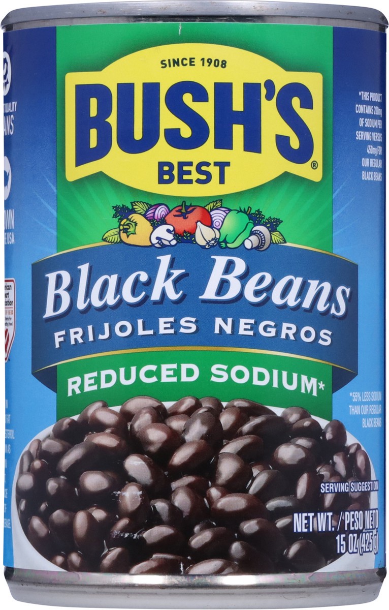 slide 8 of 9, Bush's Reduced Sodium Black Beans - 15oz, 15 oz