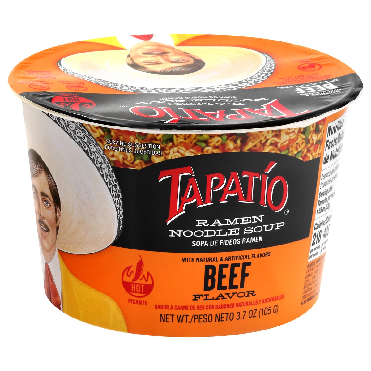 slide 2 of 11, Tapatio Ramen Noodle Soup, Beef Flavor, 3.7 oz