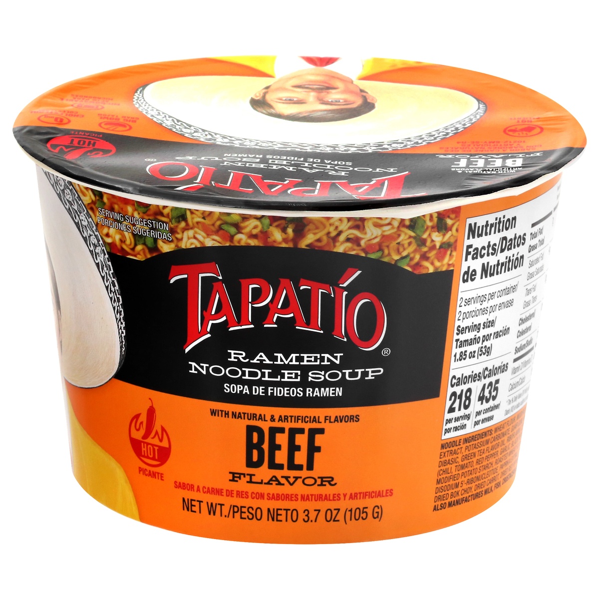 slide 11 of 11, Tapatio Ramen Noodle Soup, Beef Flavor, 3.7 oz