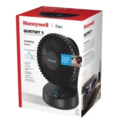 Honeywell QuietSet 5 Oscillating Table Fan, Black HTF337B