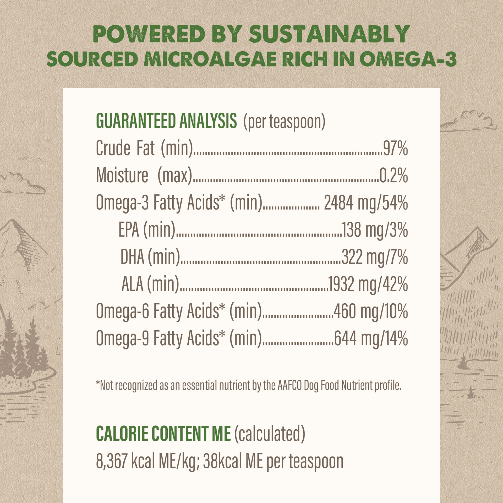 slide 8 of 9, Grizzly Algal Plus Omega 3-6-9 Food Supplement for Dogs and Cats, 16 oz. Bottle, 16 oz