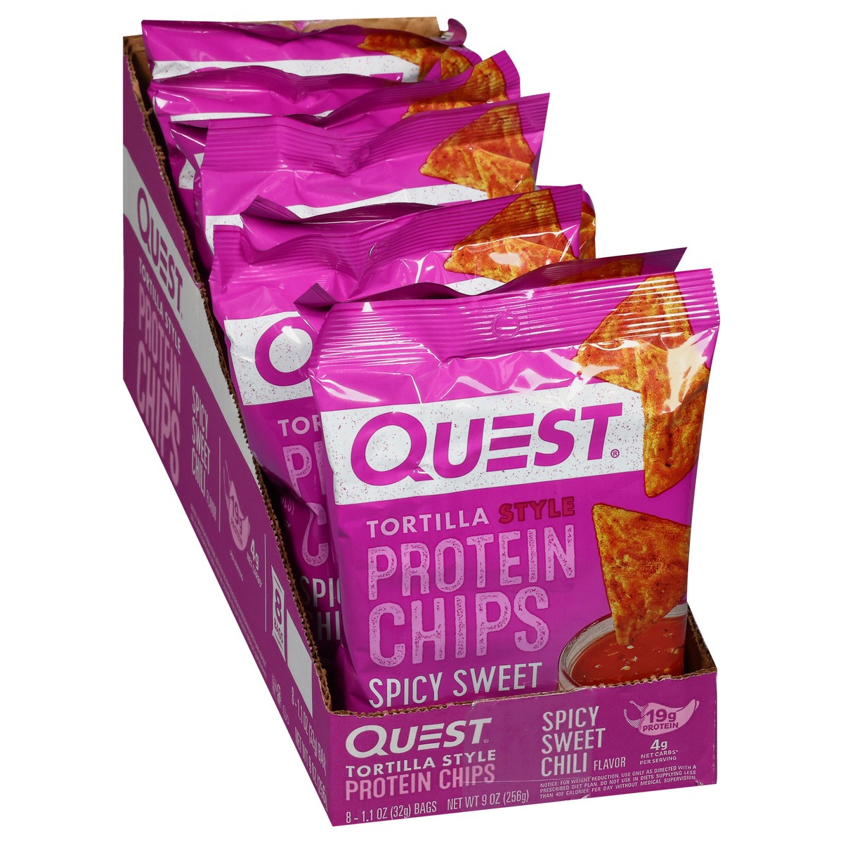 slide 9 of 13, Quest Tortilla Style Spicy Sweet Chili Flavor Protein Chips 8 - 1.1 oz Bags, 8 ct