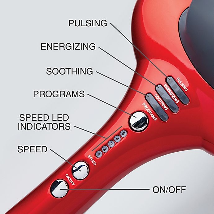 slide 14 of 14, Brookstone Max 2 Percussion Massager - Red, 1 ct
